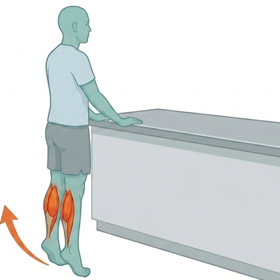 Heel raise exercise illustration