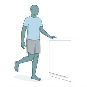 Single leg stance exercise illustration